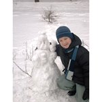 Рубен Абсалямов, 9 лет, сам слепил снеговичка